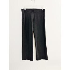 Betabrand Dark Gray Heather Bootcut Knit Stretch Yoga Dress Pants